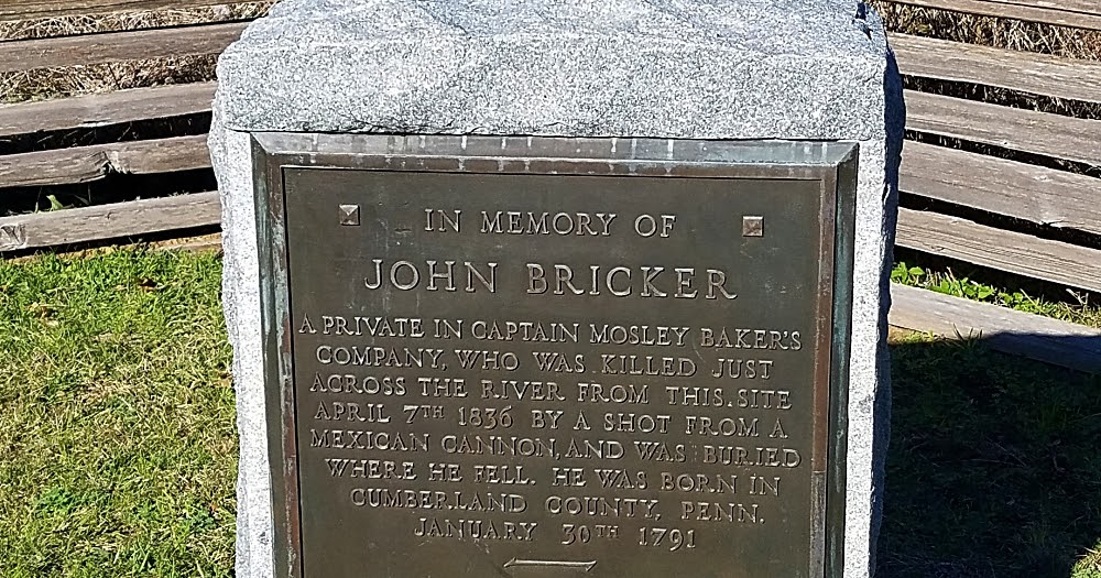 John Bricker Marker - San Felipe de Austin
